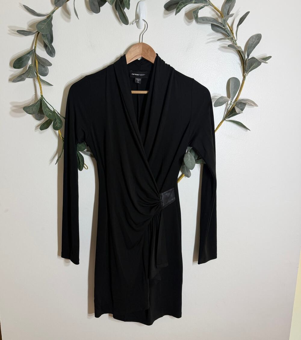 Fifteen Twenty Black Wrap Dress